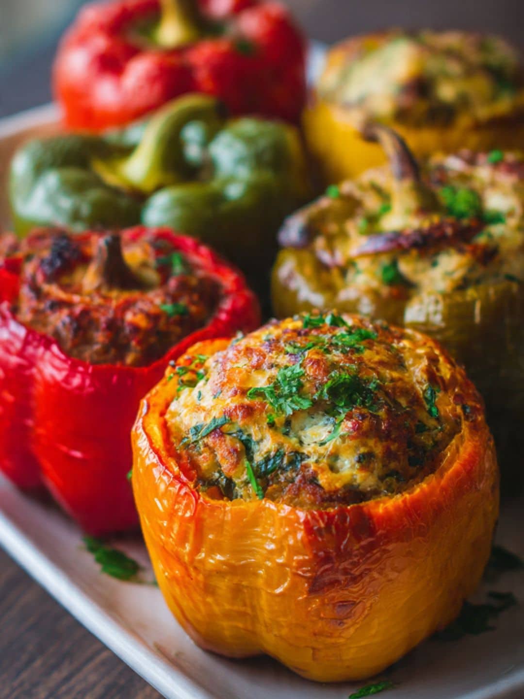 Roasted Stuffed Bell Peppers