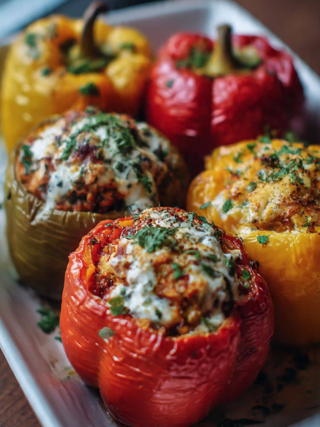 Roasted Stuffed Bell Peppers