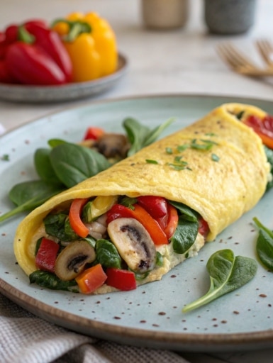 Effortless Veggie Omelette Roll