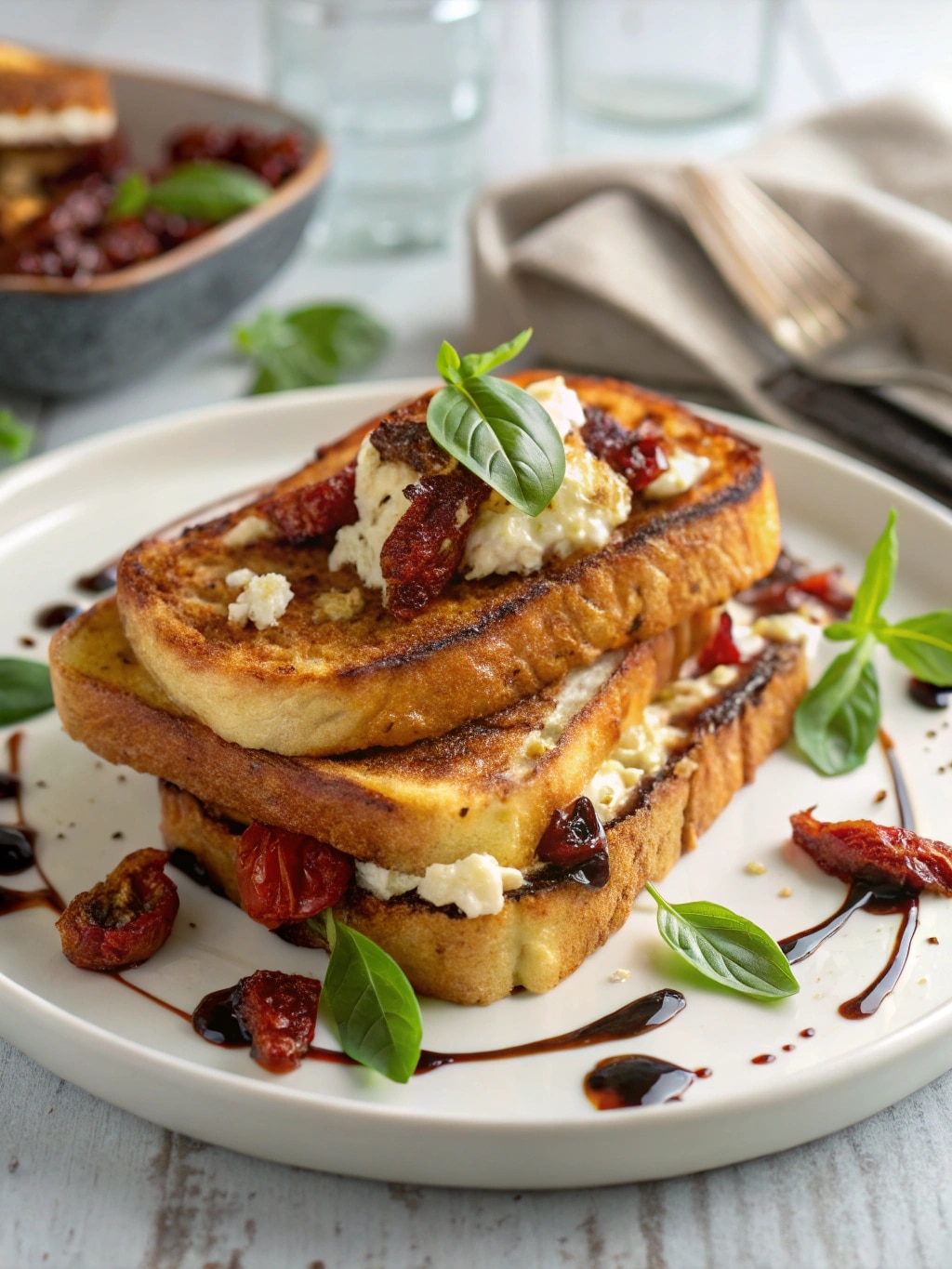 sun dried tomato and feta stuffed french toast sa 2