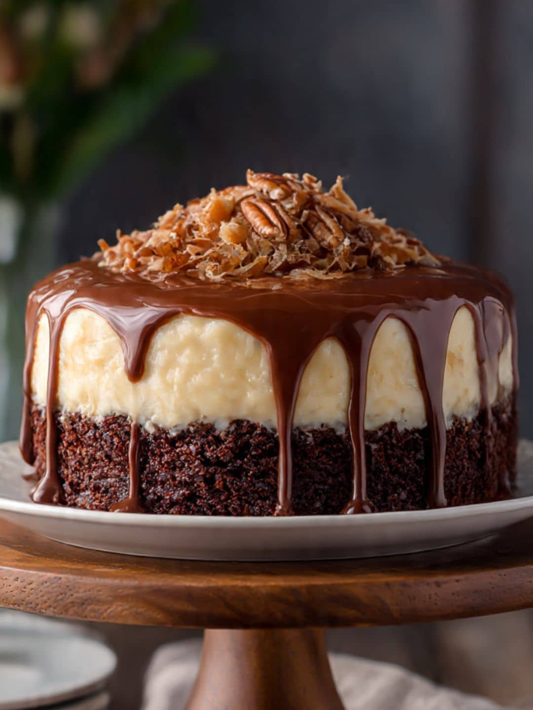 German Chocolate Poke Cake 