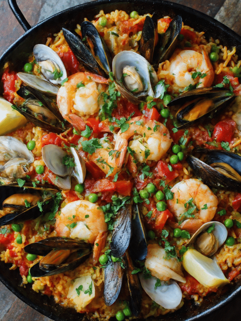 Quick Seafood Paella Recipe