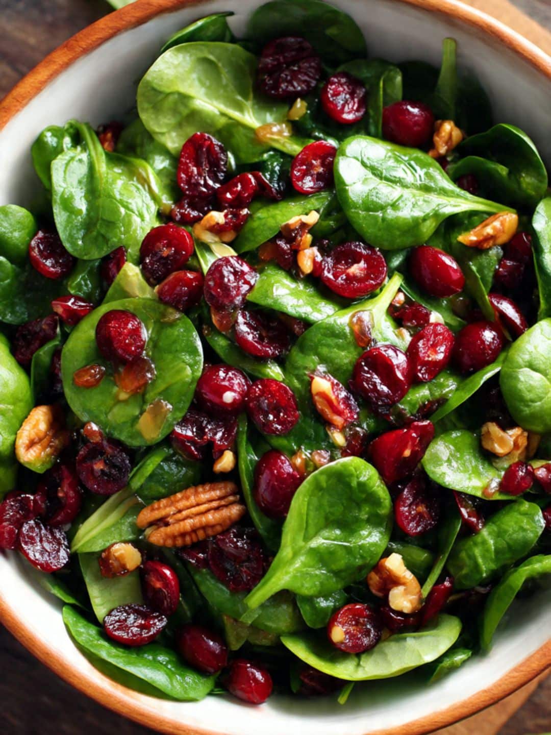 Simple Cranberry Spinach Salad