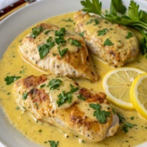Creamy Lemon Garlic Chicken 1 creamy lemon garlic chicken