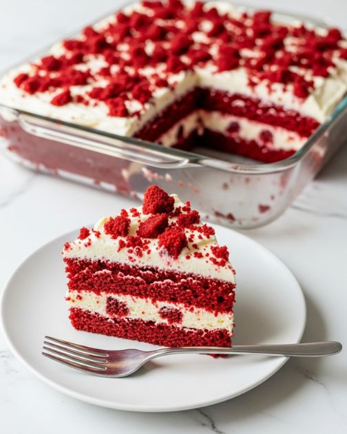 Red Velvet Poke Cake