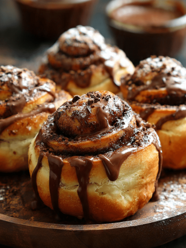 Mexican Hot Chocolate Sweet Rolls on baking tray