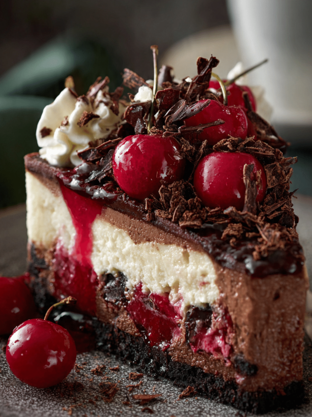 black forest cheesecake