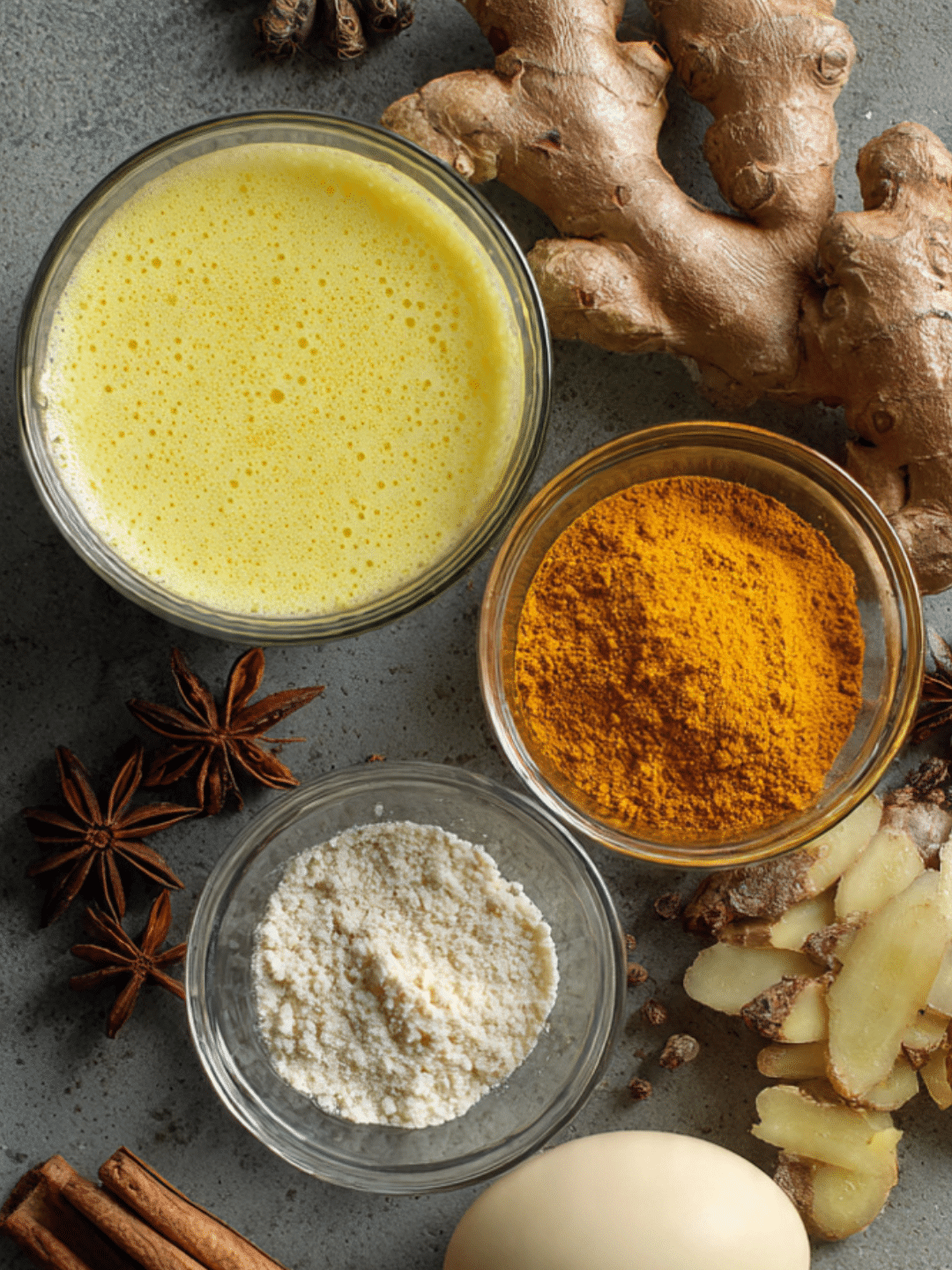 Golden Milk Recipe ingredients