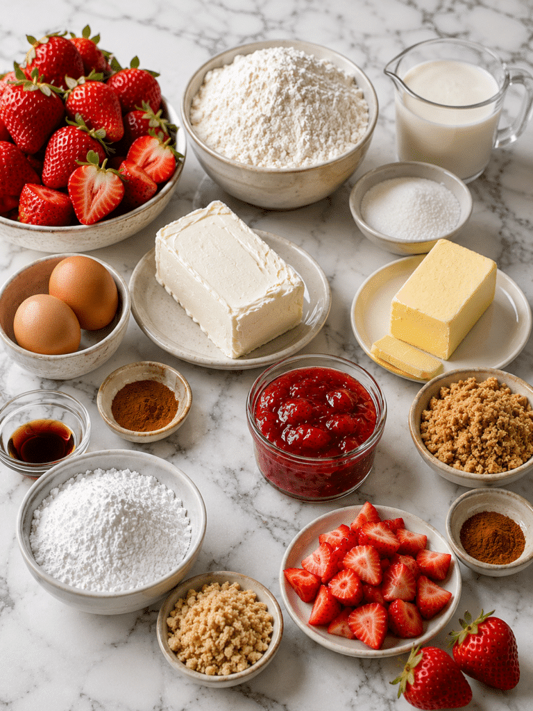 Strawberry Cheesecake Cinnamon Rolls 1 Strawberry Cheesecake Cinnamon Rolls ingredients 1