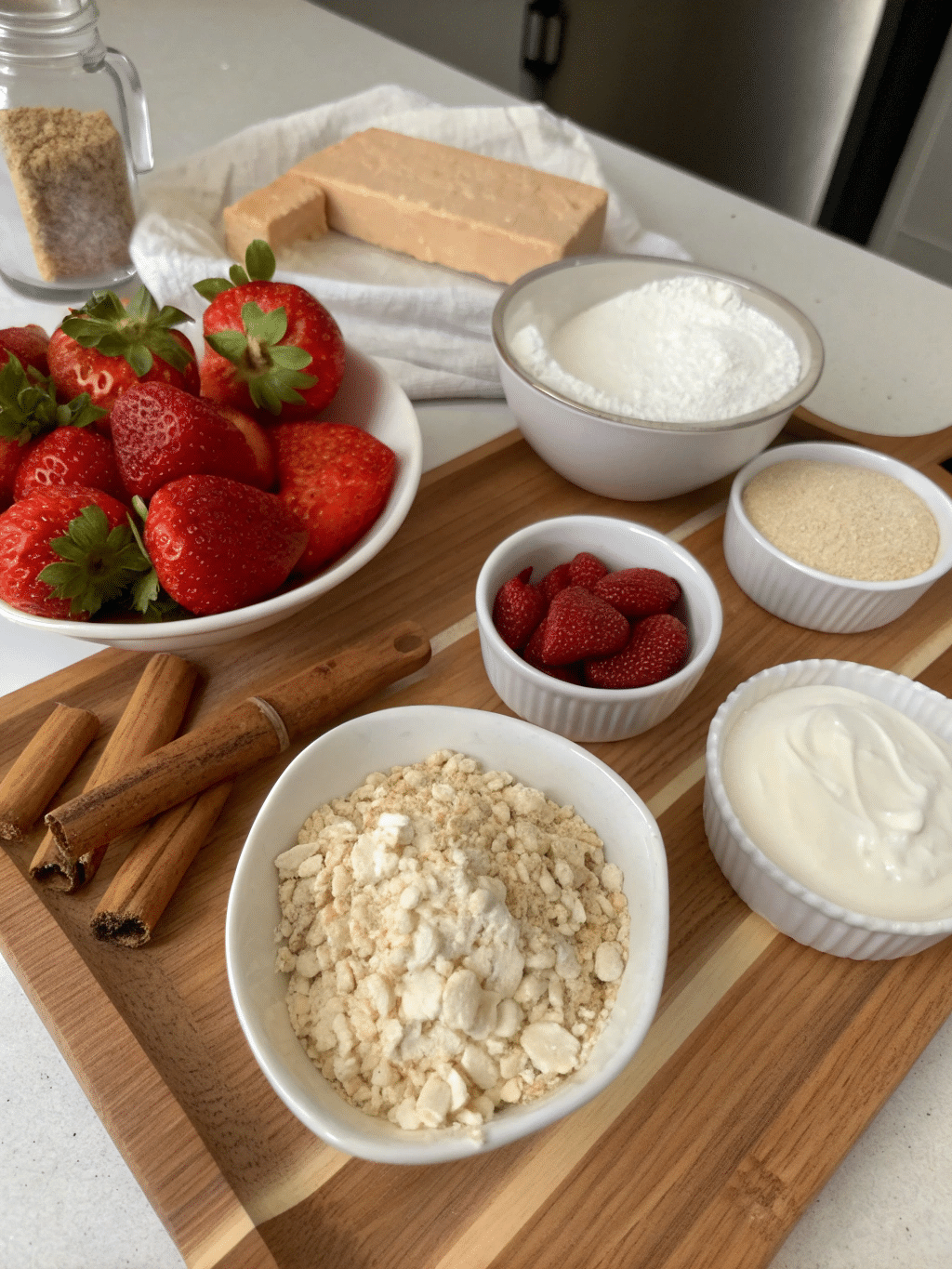 strawberry cheesecake cinnamon rolls ingredients