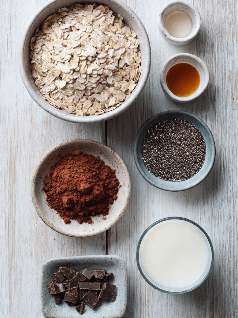 Chocolate overnight oats 1