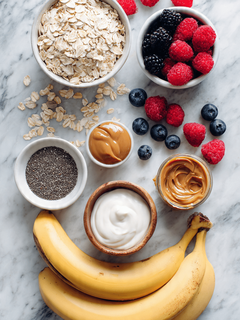High Protein Overnight Oats ingredients