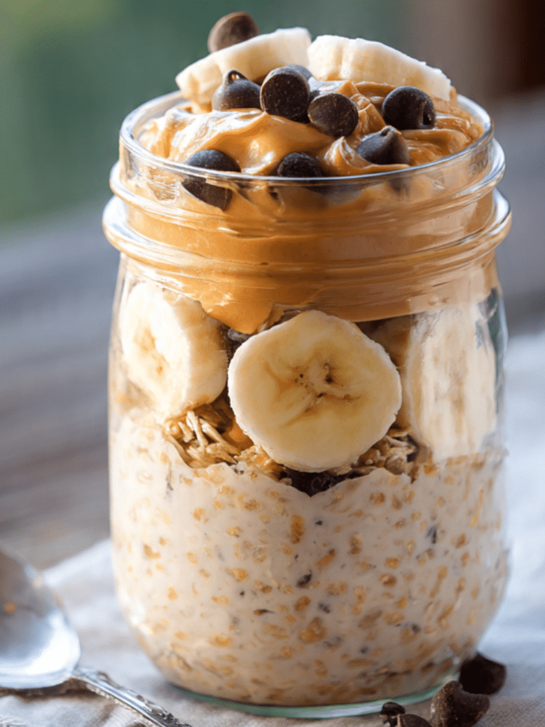 Peanut butter overnight oats 1