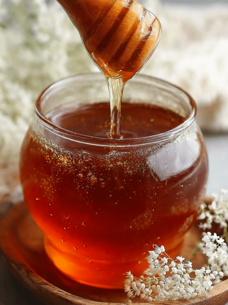 Hilamayan honey recipe in glass jar with cinnamon and apple cider vinegar