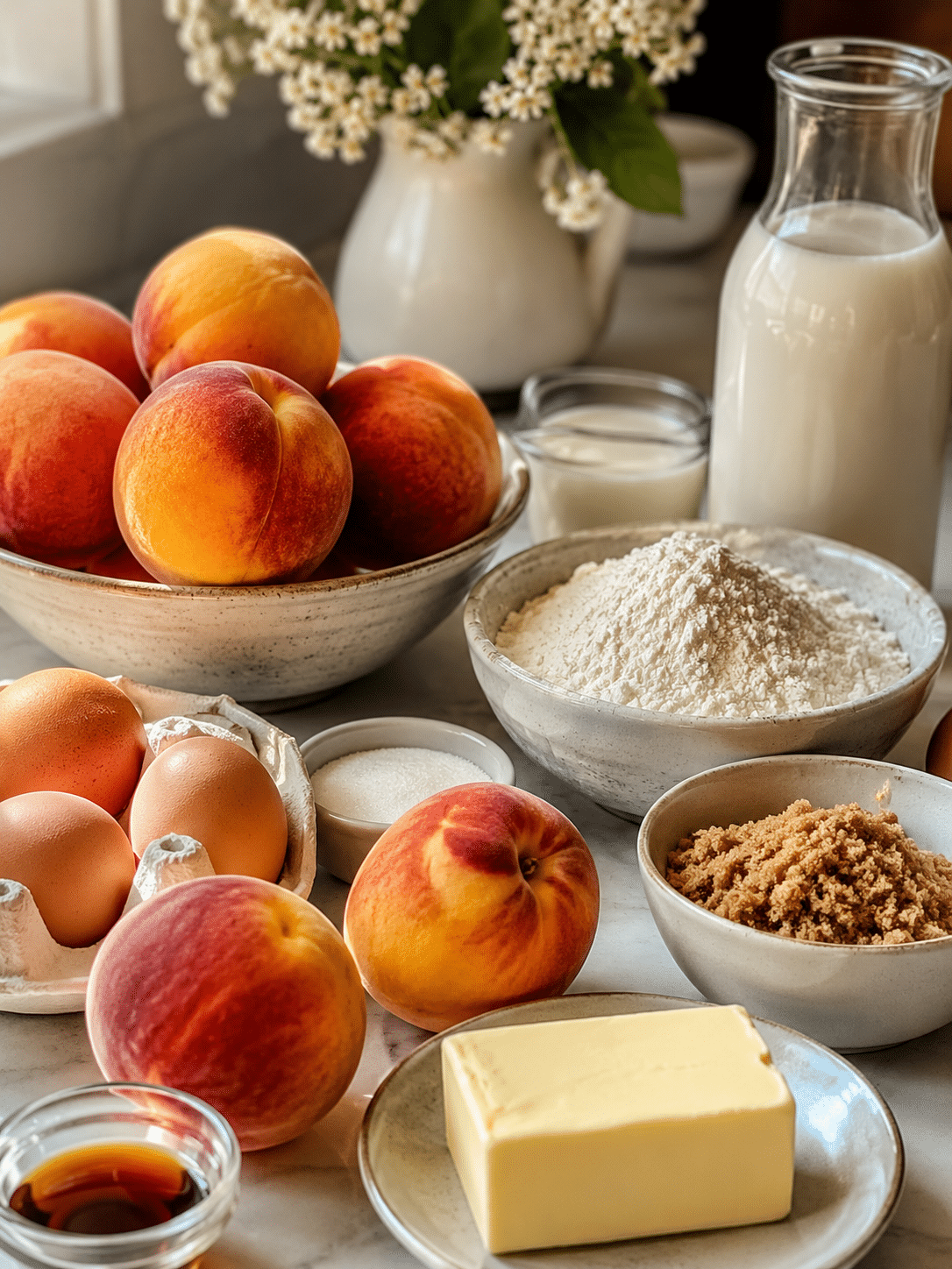 Fresh Peach Cake image ingredients