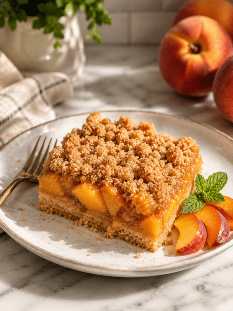Ginger Peach Cobbler Bars: The Best Summer Treat You Haven’t Made Yet