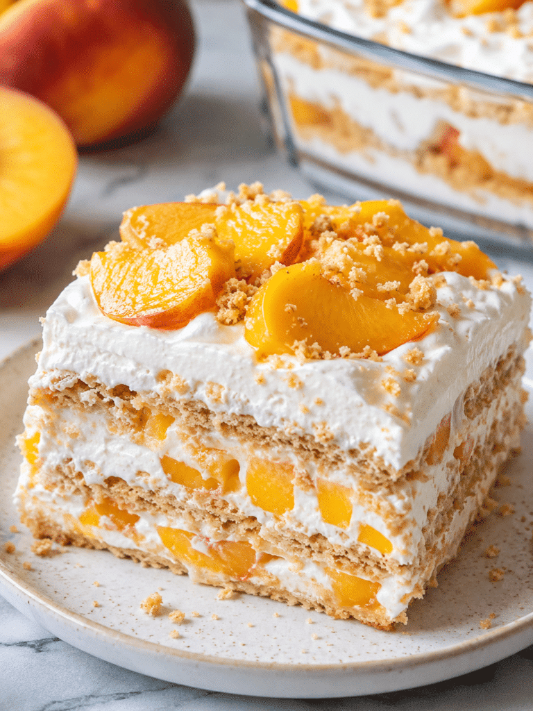 Peach Delight Icebox Cake: The Easiest No-Bake Summer Dessert You’ll Make All Season