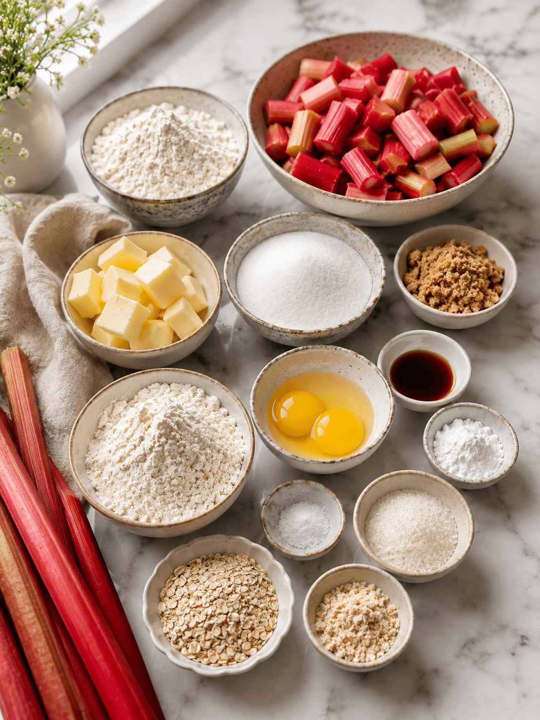 Simple fresh ingredients are all you need to make the best rhubarb shortbread bars from scratch 1