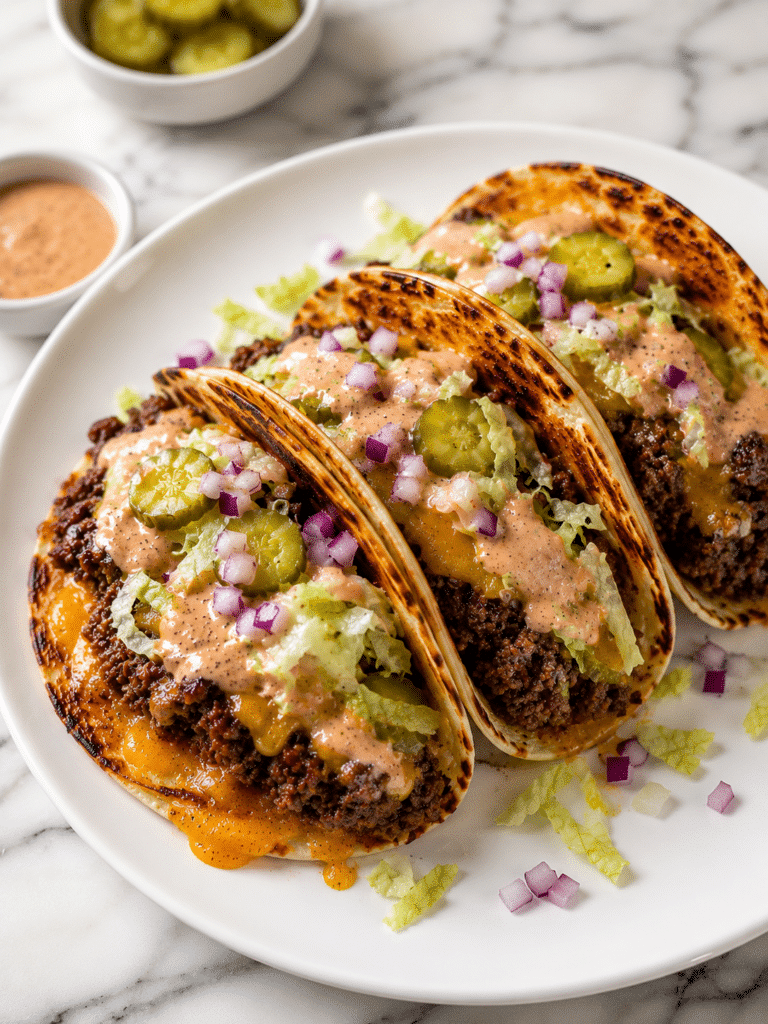 Home Page 14 Smash Burger Tacos: Crispy, Cheesy 20-Minute Recipe