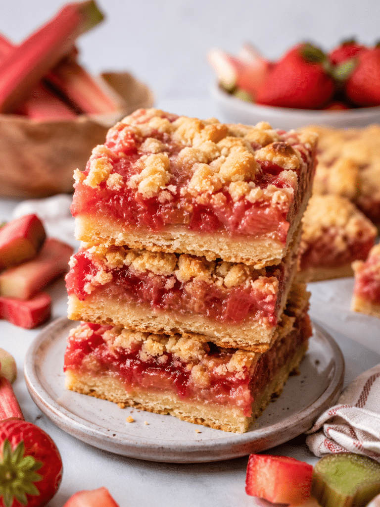 strawberry rhubarb bars