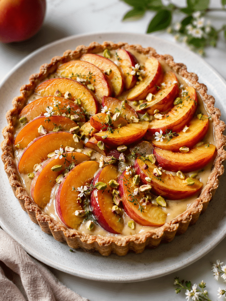 Summer Peach and Tahini Tart: Easy Sunny Dessert