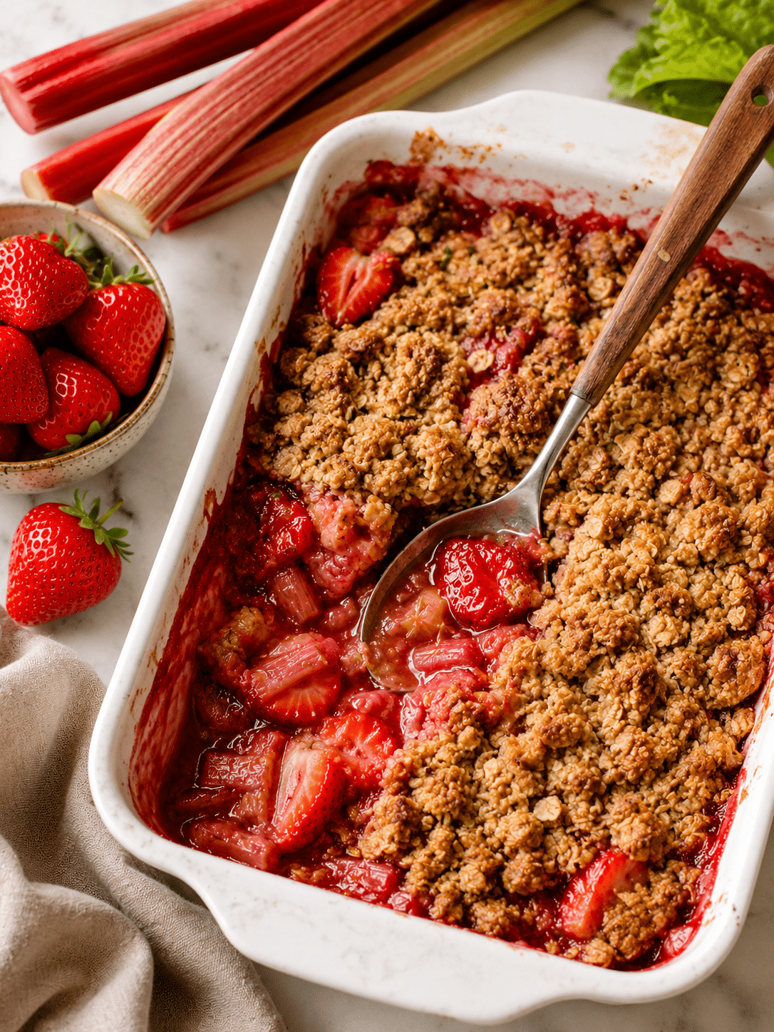 strawberry rhubarb crisp recipe