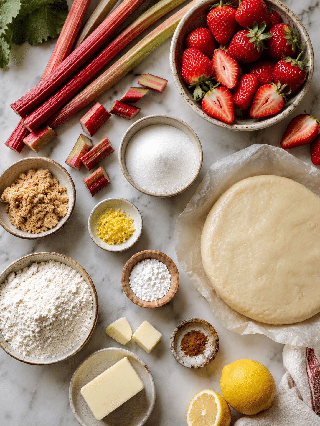 strawberry rhubarb galette 1