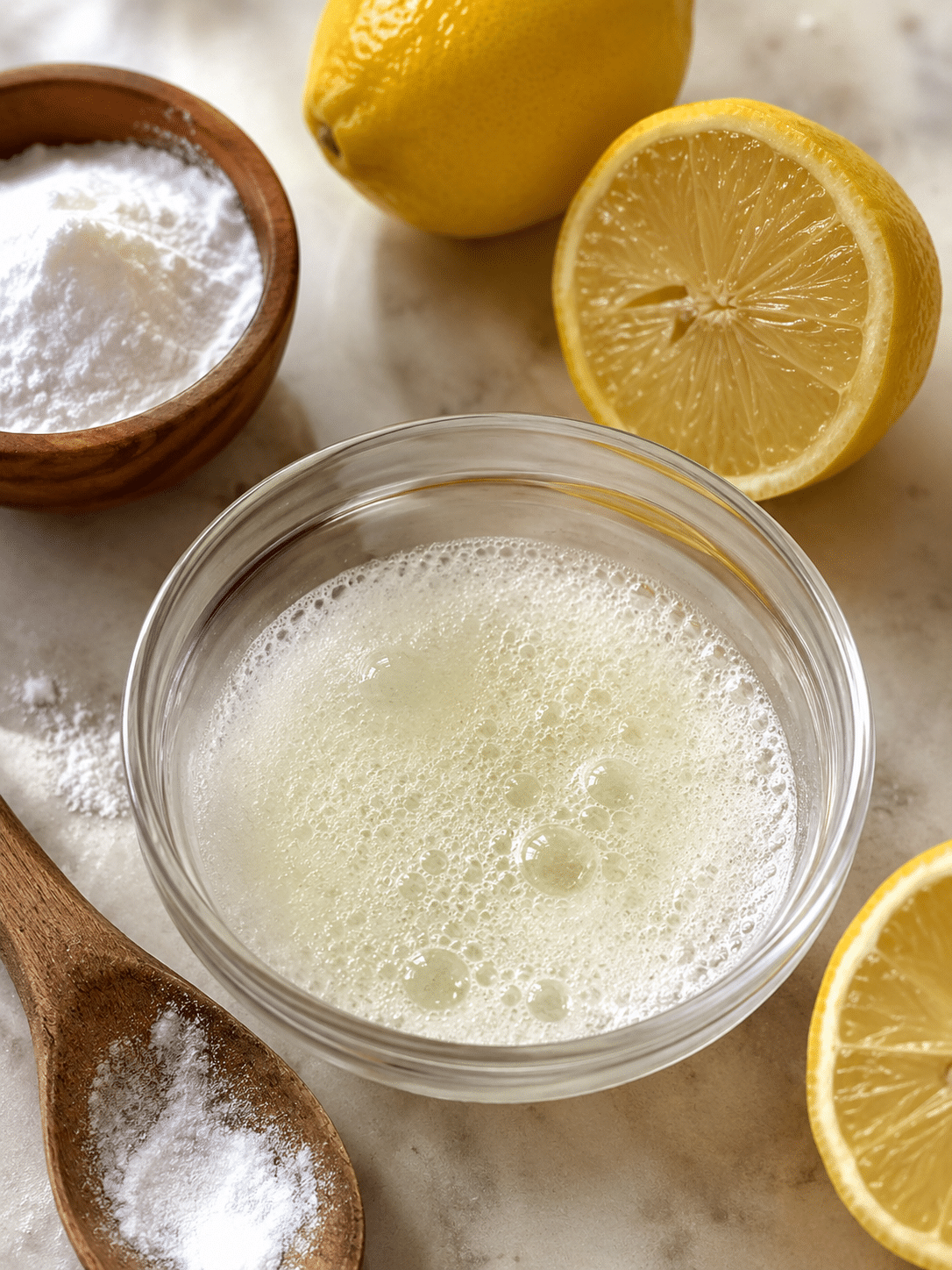 Baking Soda and Lemon Juice For Weight Loss step one squeezing lemon into water