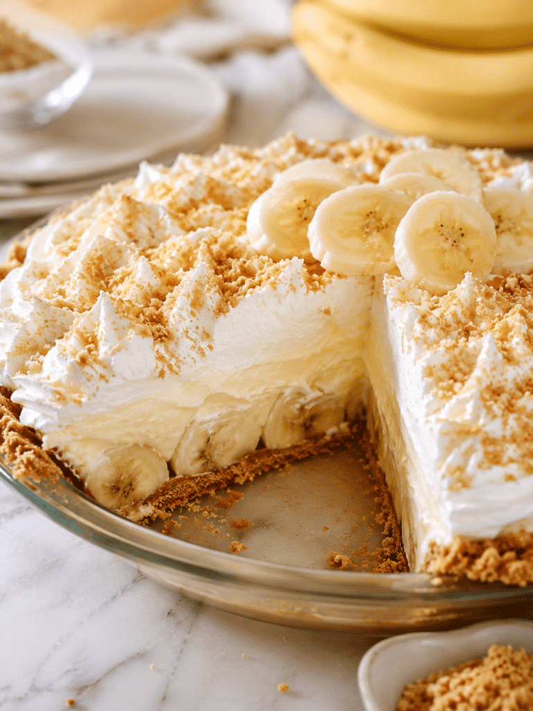 Banana Cream Pie With Pudding That Sets Beautifully