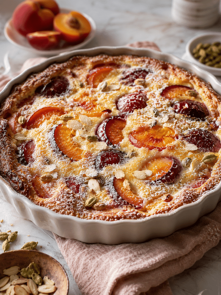 Cardamom and Stone Fruit Clafoutis Recipe for Summer Baking