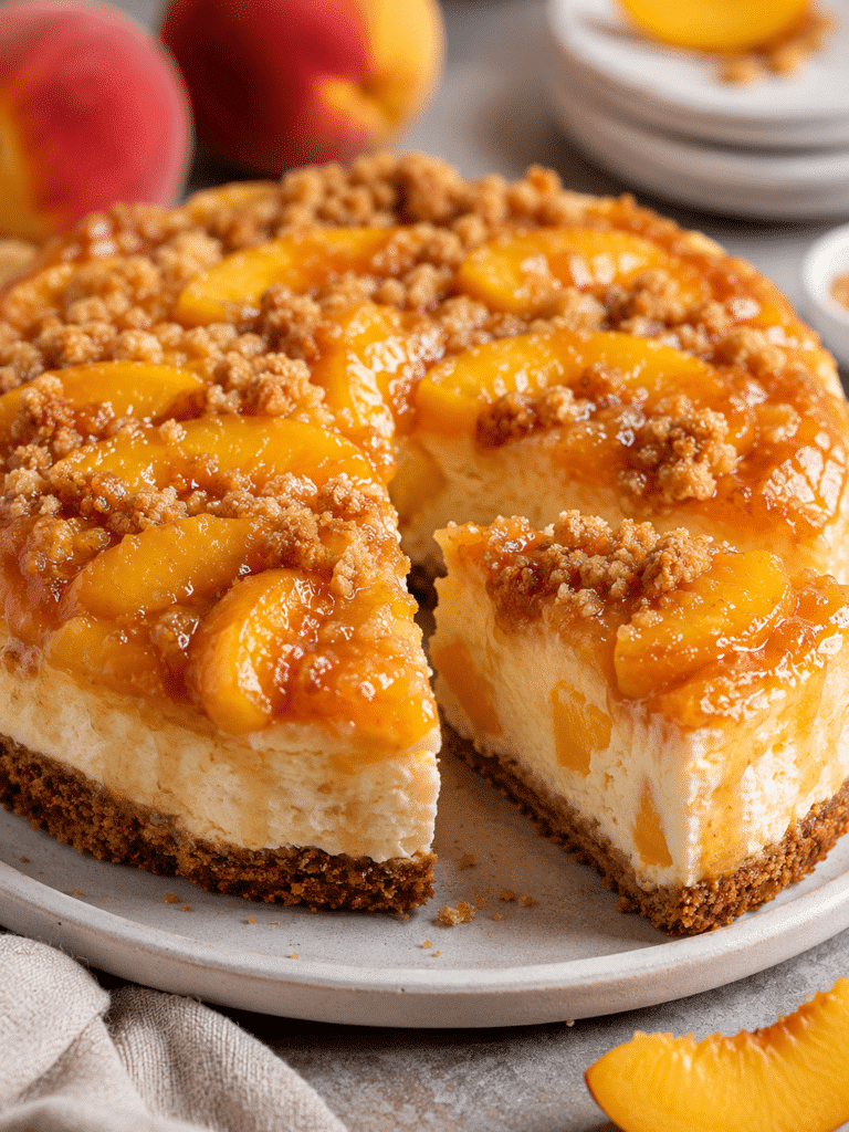 Peach Cobbler Cheesecake: Easy Creamy Southern-Style Dessert