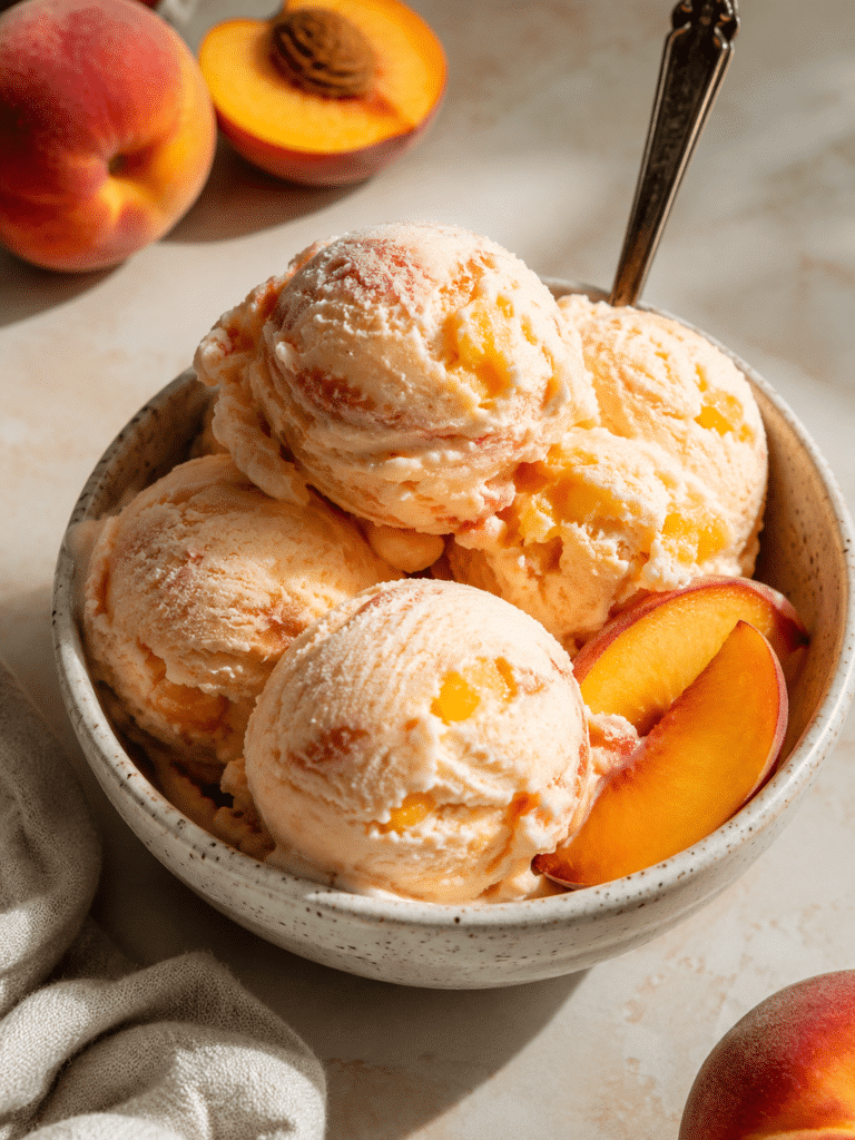 Peach Ice Cream Recipe That Tastes Like Summer in a Bowl