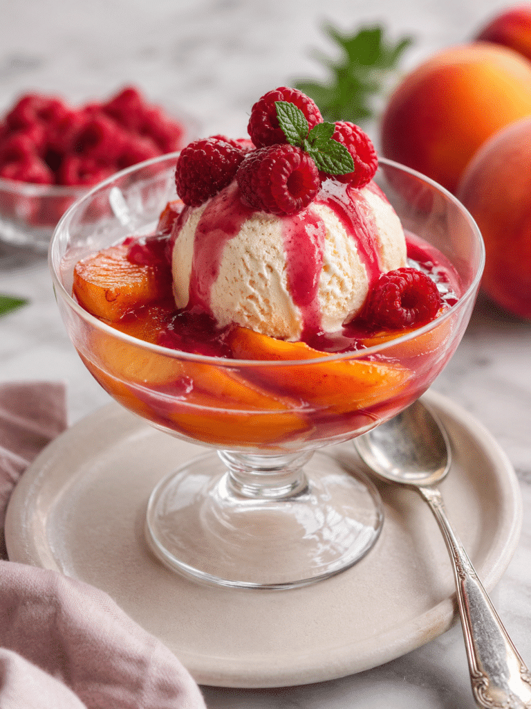 Peach Melba: The Simple Classic Peach and Raspberry Dessert