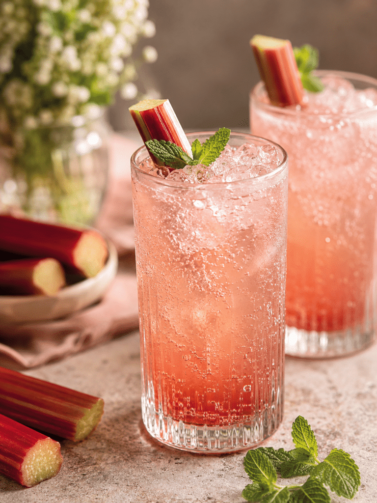 Rhubarb Fizz Recipe: Easy Sparkling Pink Mocktail