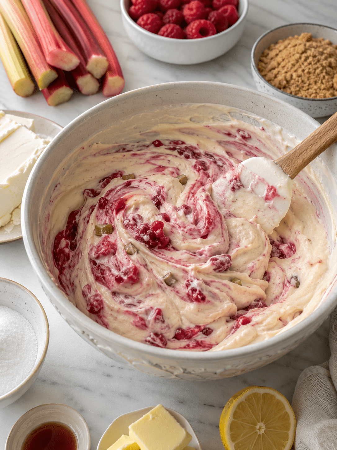 Rhubarb Raspberry Cheesecake Squares 1